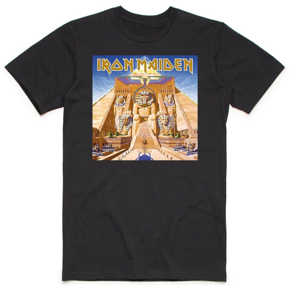 Iron Maiden Powerslave Album Cover Classic Rock Band Graphic Streetwear T-Shirt